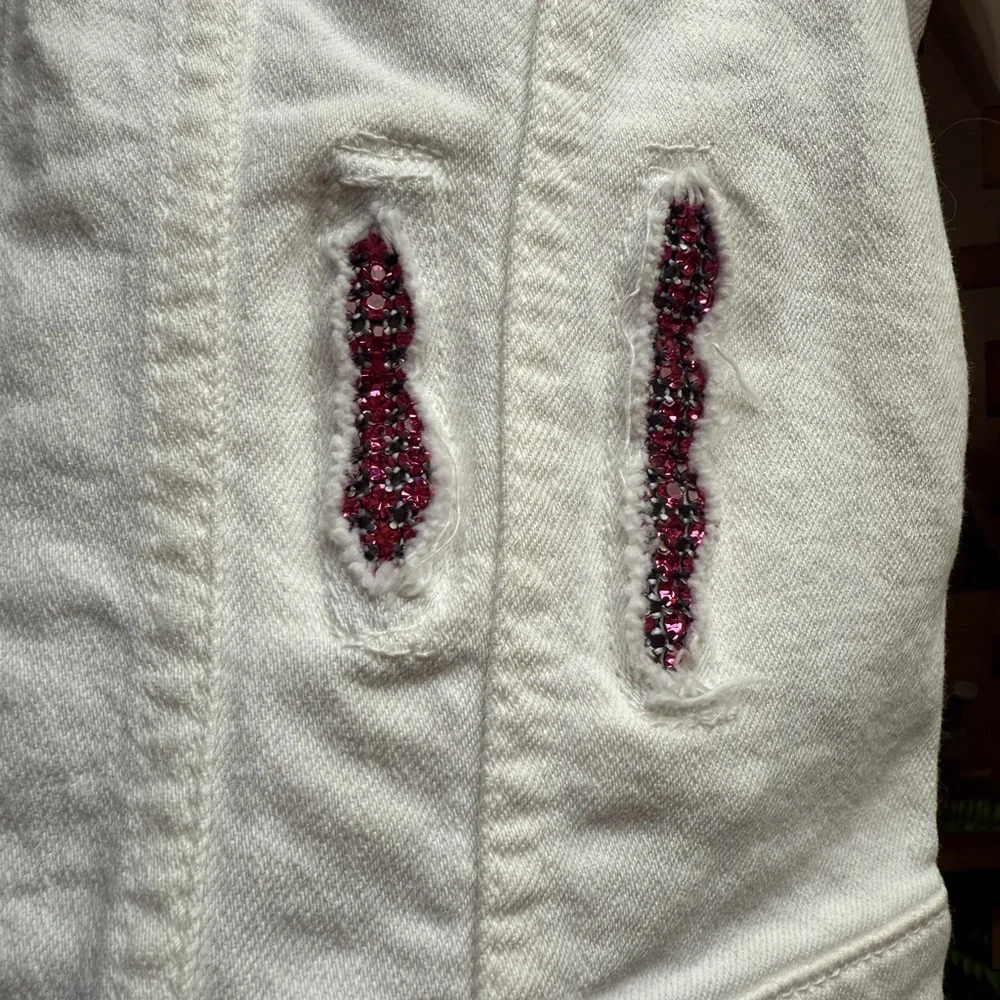 ✨Vintage✨Allen B. By Allen B. Schwartz rhinestone denim jacket., - Picture 3 of 10
